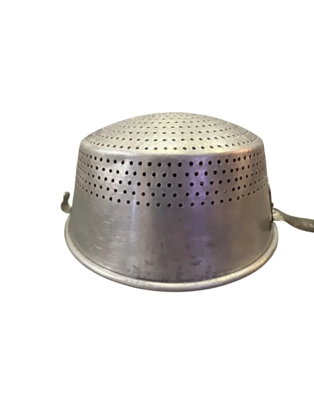 Vintage Wear Ever Aluminum Handled Colander With Perforated Design Used 934 Hook
